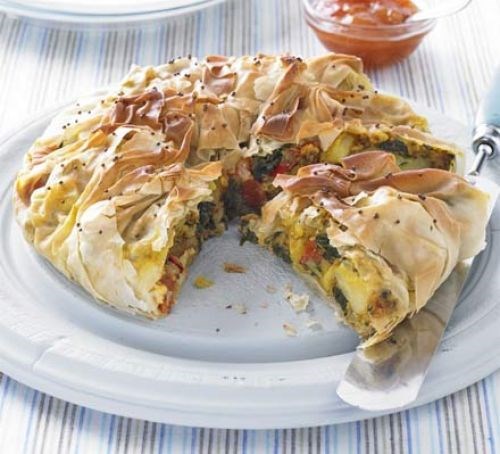Bombay potato & spinach pies