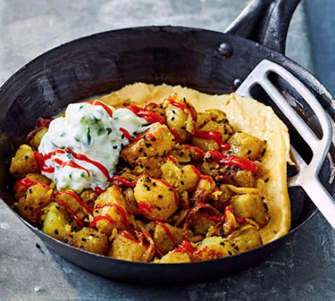 Bombay potato omelette