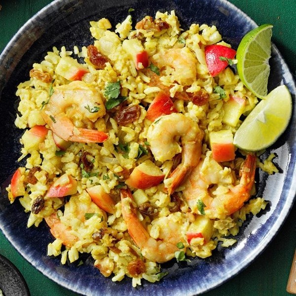 Bombay rice with shrimp