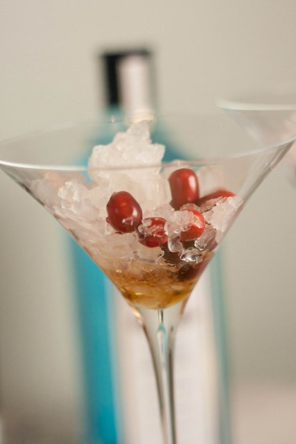 Bombay Sapphire Christmas martinis