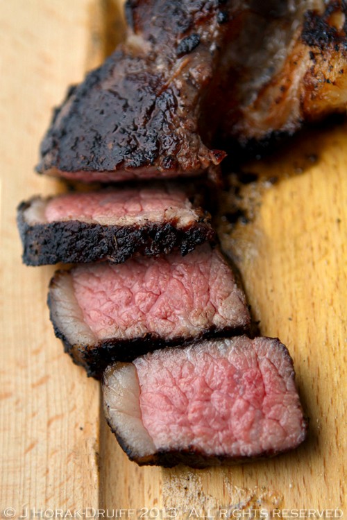Bone-in rib-eye steak sous vide with a pepper sauce