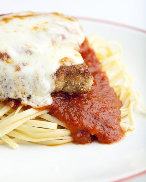 Boneless pork chops Parmigiana
