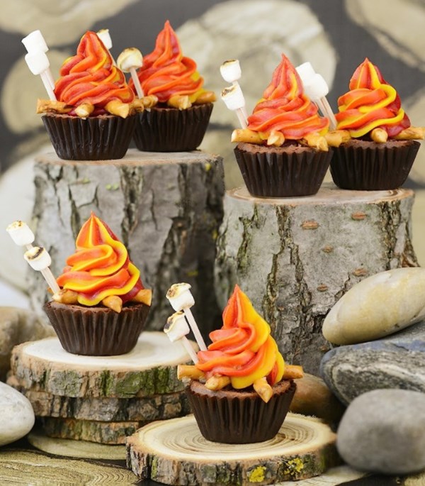 Bonfire cupcakes
