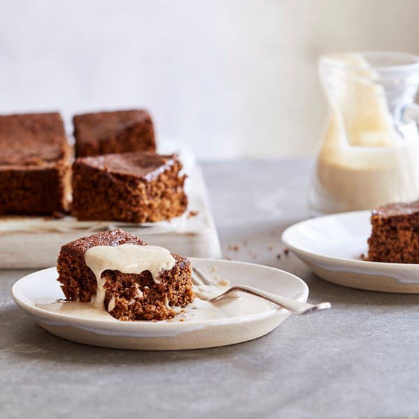 Bonfire night parkin with hot toddy custard