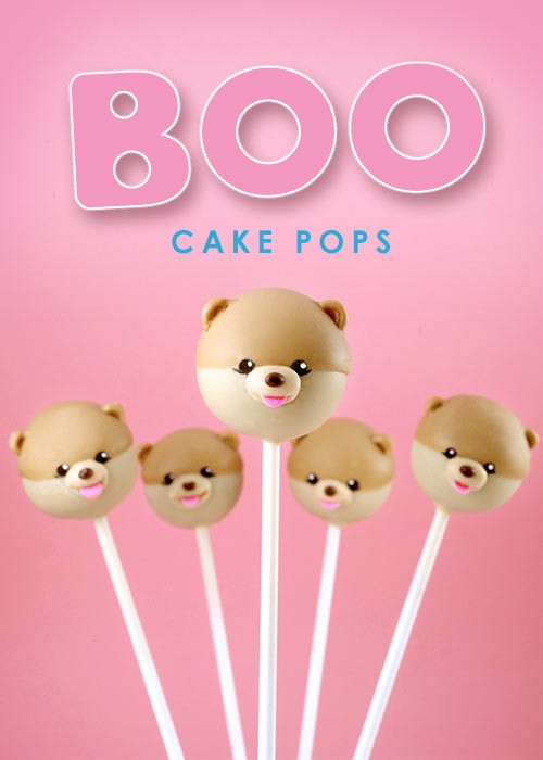 Boo cake pops