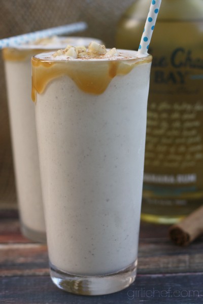 Boozy bananas Foster milkshakes