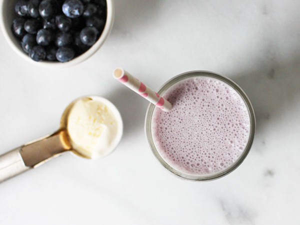 Boozy blueberry-maple shake