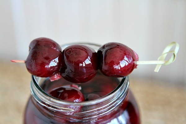 Boozy bourbon cherries