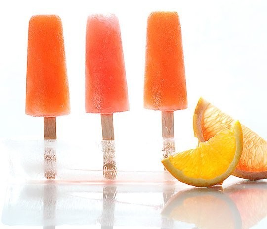 Boozy Campari citrus pops