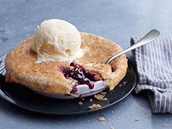 Boozy cherry-chocolate pies