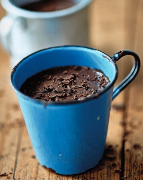 Boozy chilli & carrageen hot chocolate 