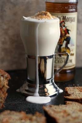 Boozy coconut white hot chocolate