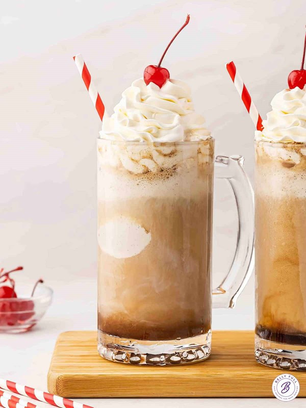Boozy root beer float