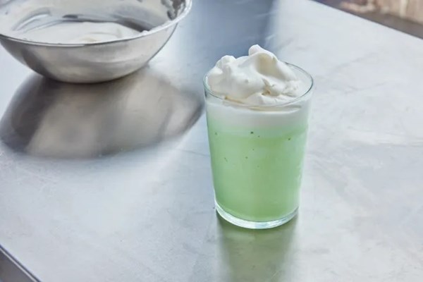 Boozy Shamrock Shake (with whipped cream)