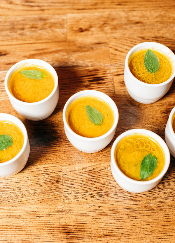 Boozy turmeric shot