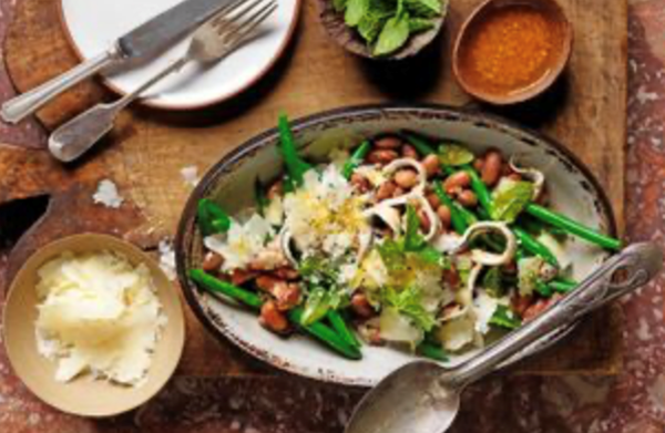Borlotti and green bean salad