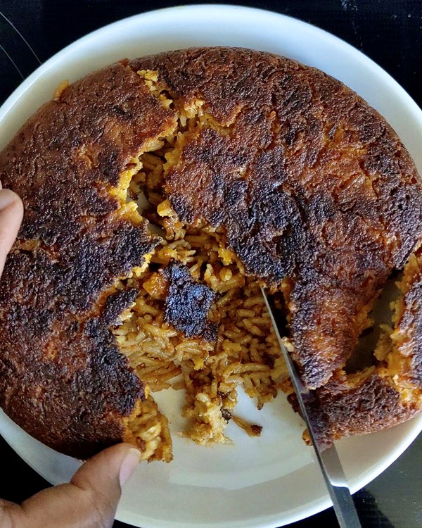 Bottom-pot jollof rice