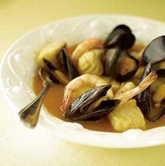 Bouillabaisse-style fish stew