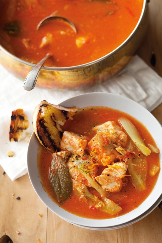 Bouillabaisse with fennel & orange zest