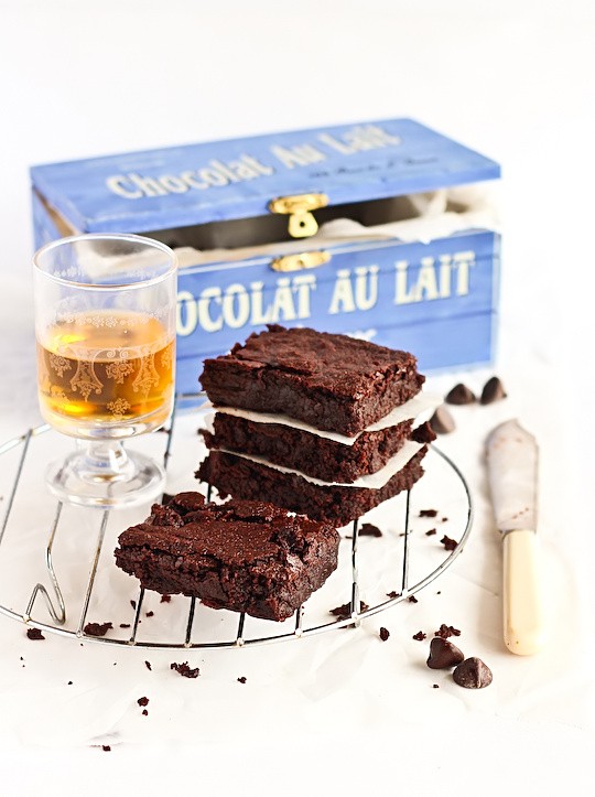 Bourbon & brown butter brownies