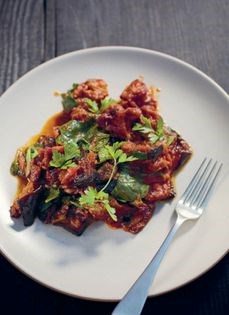 Bourbon & chili-glazed salmon