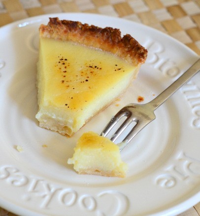 Bourbon & vanilla bean custard pie
