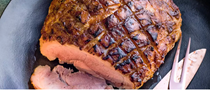 Bourbon and brown sugar baked ham