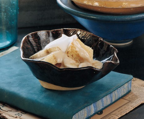 Bourbon banana pudding with glazed pecans