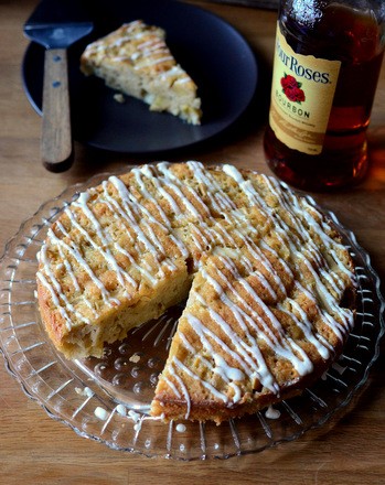 Bourbon brown butter apple cake