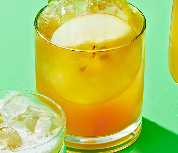 Bourbon caramel apple cocktail