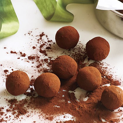 Bourbon-caramel truffles
