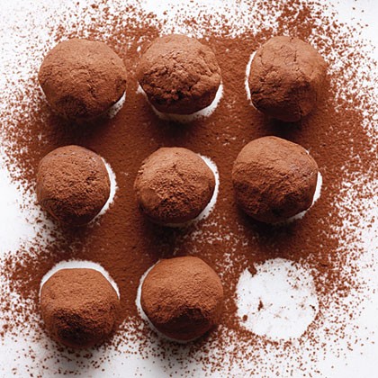 Bourbon-caramel truffles
