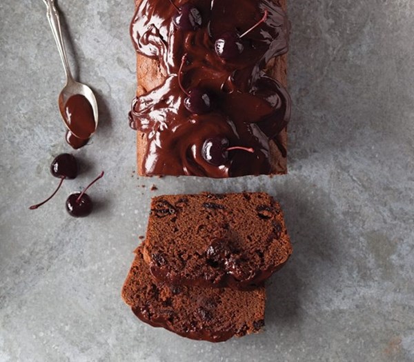 Bourbon chocolate-covered cherry cake