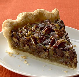 Bourbon-chocolate pecan pie