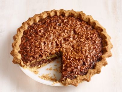 Bourbon chocolate-walnut pie