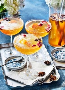 Bourbon cider mimosas 