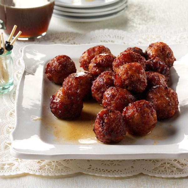 Bourbon ham balls