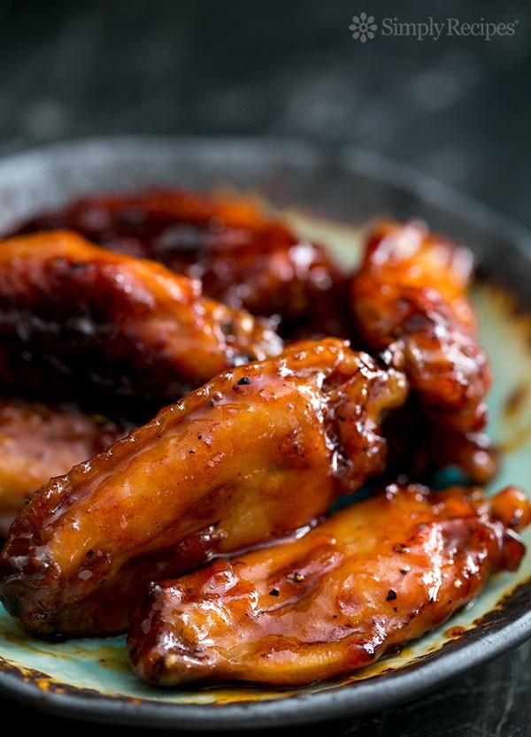Bourbon maple glazed chicken wings