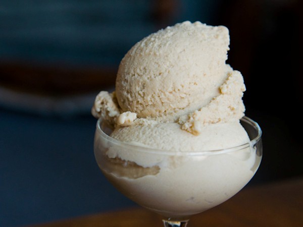 Bourbon peach brown sugar ice cream