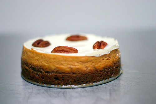 Bourbon pumpkin cheesecake