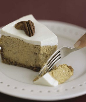 Bourbon pumpkin cheesecake