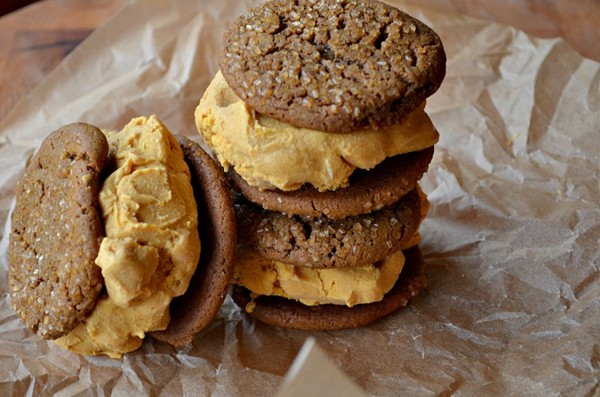 Bourbon pumpkin ice cream