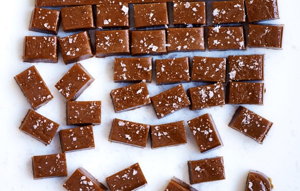 Bourbon-sea salt caramels