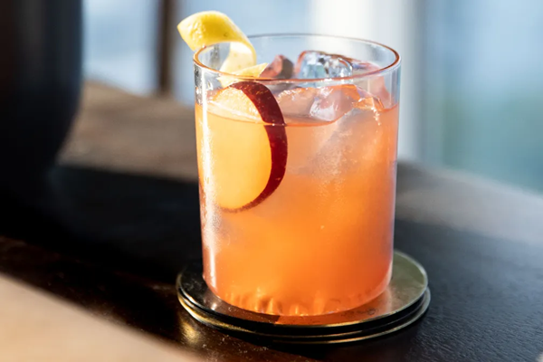 Bourbon sour with honey-plum syrup