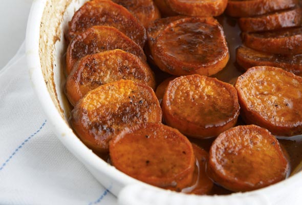 Bourbon sweet potatoes