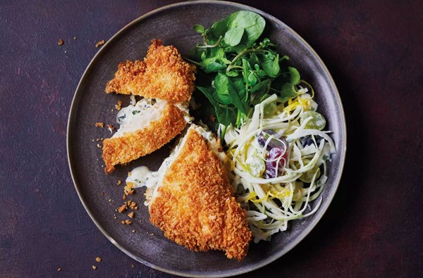 Boursin-stuffed chicken Kyivs