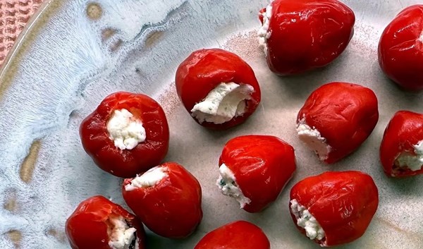 Boursin-stuffed peppadews