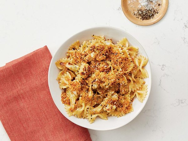 Bow ties with brown butter and cauliflower 