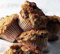 Bowl of oatmeal muffins