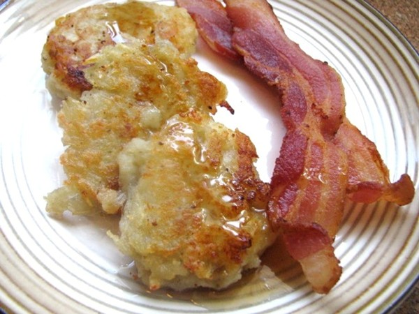 Boxty and bacon